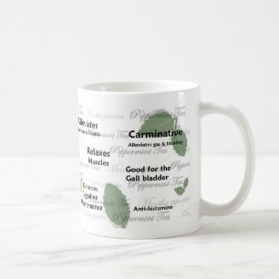 Benefits of Peppermint Tea Mug (leaf design)