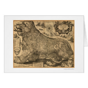 Benelux Leo Belgicus Map of Europe 1611