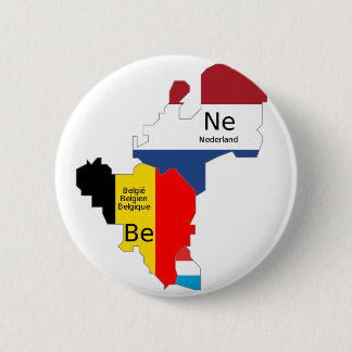 Benelux map 6 cm round badge