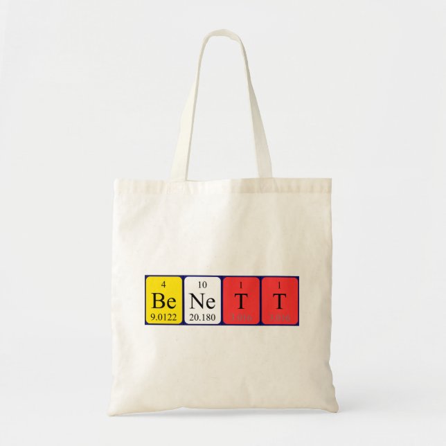 Benett periodic table name tote bag (Front)