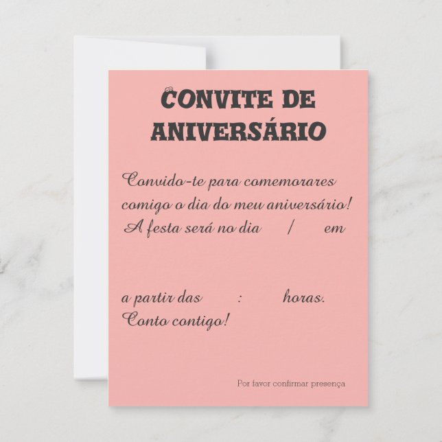 Benfica birthday invitation (Back)