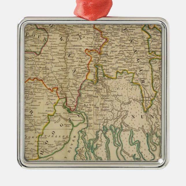 Bengal, Bahar &c south Metal Tree Decoration (Front)