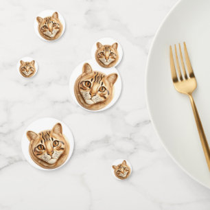 Bengal Cat 3D Inspired Confetti