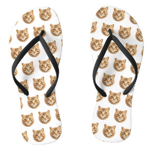 Bengal Cat 3D Inspired Flip Flops