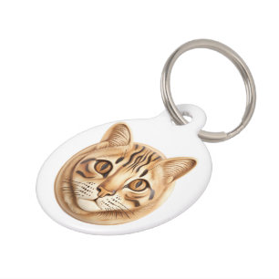 Bengal Cat 3D Inspired Pet Tag
