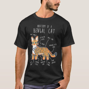 Bengal Cat Anatomy  Cute Pet Bengal Mum Cat Dad T-Shirt