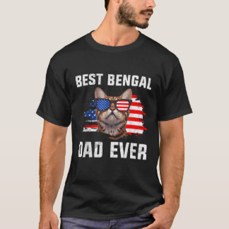Bengal Cat BEST BENGAL CAT DAD EVER Funny Bengal D T-Shirt