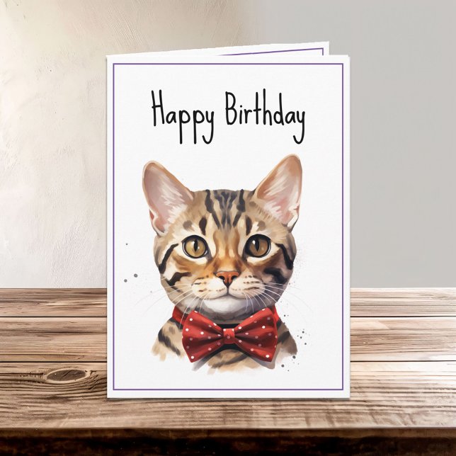 Bengal Cat Birthday Card (Creator Uploaded)