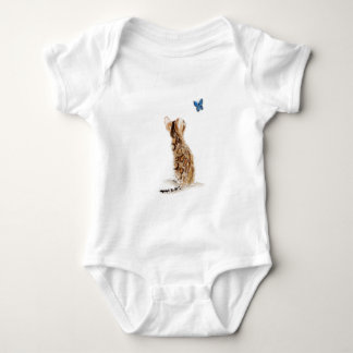 Bengal Cat  & Butterfly Baby Bodysuit