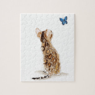 Bengal Cat  & Butterfly Jigsaw Puzzle