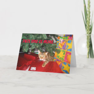 BENGAL CAT CHRISTMAS GREETING CARD