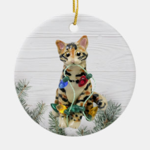 Bengal Cat Christmas Ornament
