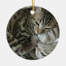 Bengal Cat Christmas Ornament