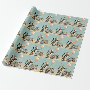 Bengal Cat Colourful  Wrapping Paper