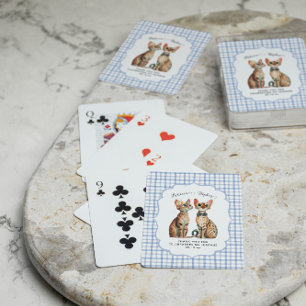 Bengal Cat Couple Wedding Favor Playing Cards