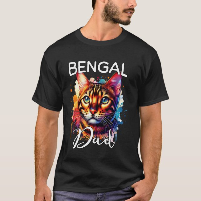 Bengal Cat Dad Bengal Cat T-Shirt (Front)