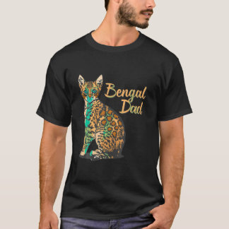 Bengal Cat Dad I Dad Father Family Pet Friend T Sh T-Shirt
