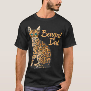 Bengal Cat Dad I Domestic Family Animal  Friend  T-Shirt