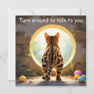 Bengal Cat - Easter Holiday Card