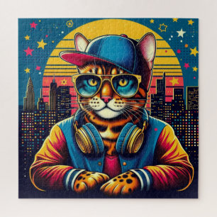 BENGAL CAT IN THE CITY-5 JIGSAW PUZZLE