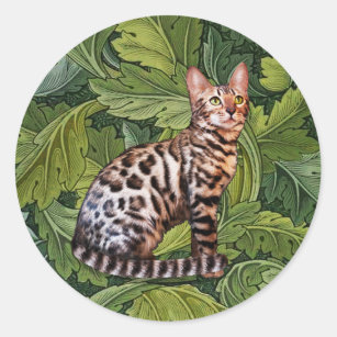 Bengal cat in the Jungle Stickers