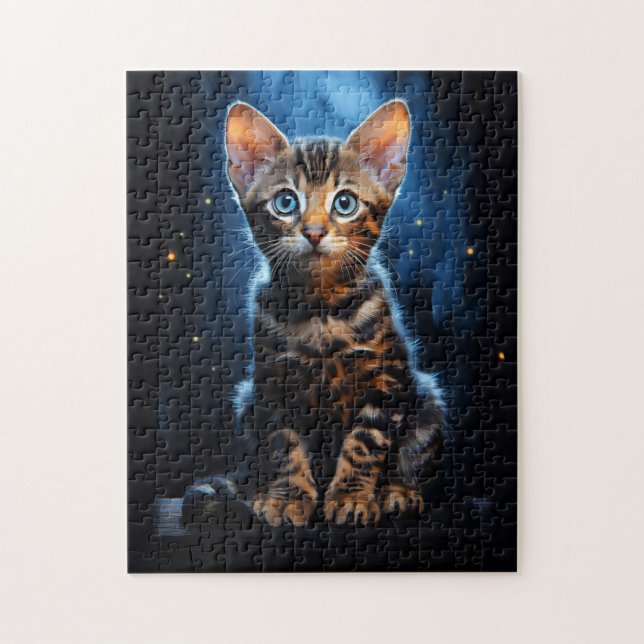 Bengal cat jigsaw puzzle (Vertical)