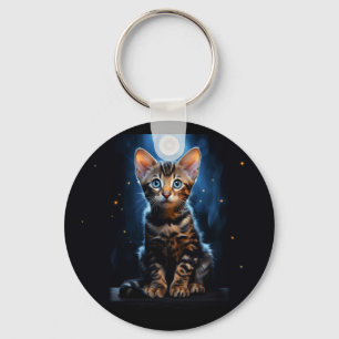 Bengal cat key ring