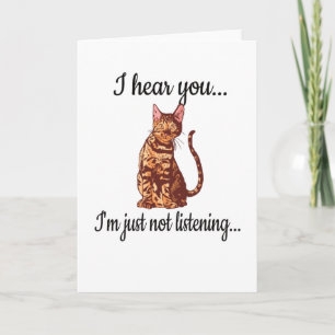 Bengal Cat Lover Cat Owner Rosetted Bengal Girl Card