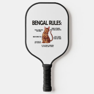 Bengal Cat Lover Gifts Cat Owner Rosetted Bengal Pickleball Paddle