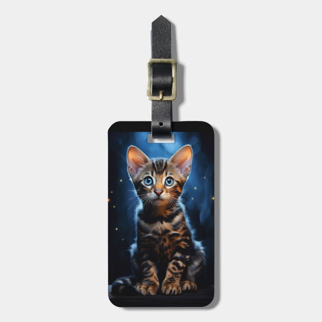 Bengal cat  luggage tag (Front Vertical)