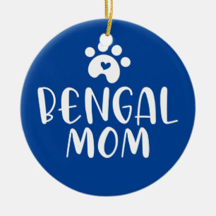 Bengal Cat Mom Fuuny Bengal Cat Mama Lover Ceramic Tree Decoration