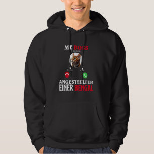 Bengal Cat MY BOSS EMPLOYEE OF A BENGAL Cat Funny Hoodie
