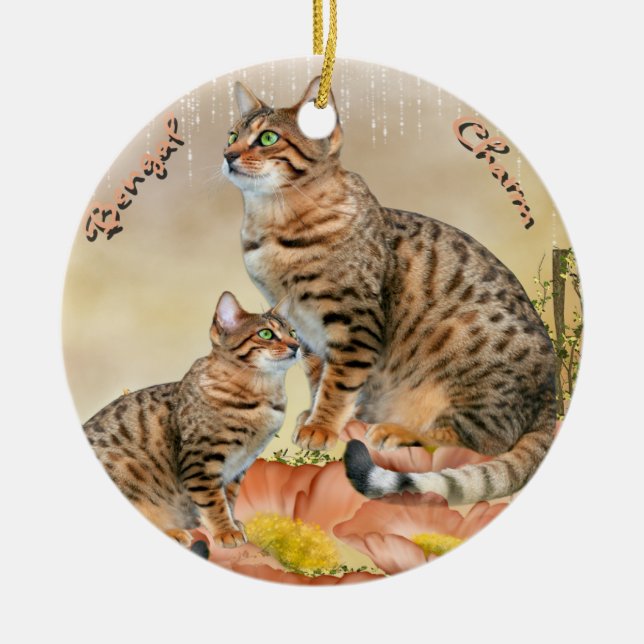 Bengal Cat Ornaments (Front)