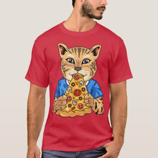 Bengal Cat Pizza T-Shirt