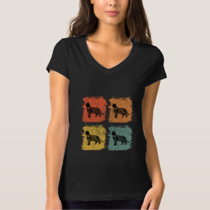 Womens Bengal Cat V-Neck T-Shirt