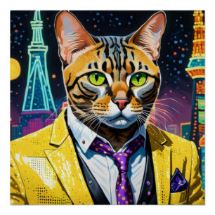 BENGAL CAT-VEGAS NIGHTLIFE 2 POSTER
