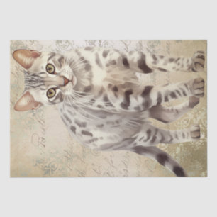 Bengal Cat Watercolor Tissue Paper