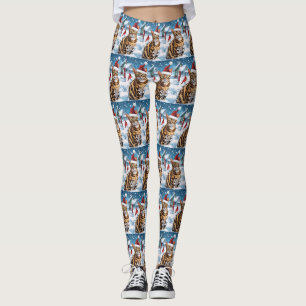 Bengal Cat Winter Wonderland Christmas Joy Leggings
