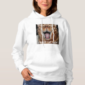 Bengal Cat Womens Hoodie "CRAZY CAT LADY"