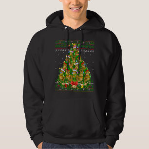 Bengal Cat Xmas Lighting Tree Bengal Cat Ugly Chri Hoodie
