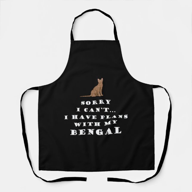 Bengal Cats Cat Cute Funny Apron (Front)