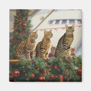 Bengal Cats Christmas Cruise: Pawsome Holiday Magnet