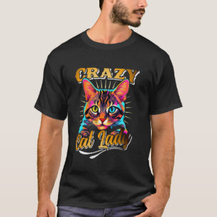 Bengal Cats CRAZY CAT LADY Bengal Cat Lover T-Shirt
