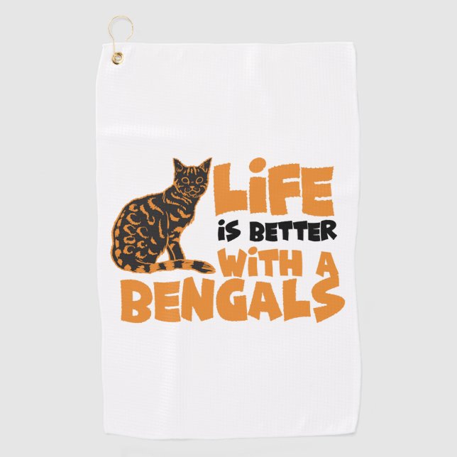 Bengal cats    golf towel (Front)