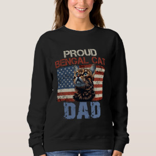 Bengal Cats PROUD BENGAL CATS DAD USA Men Sweatshirt