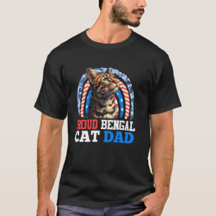 Bengal Cats PROUD BENGAL CATS DAD USA Men T-Shirt