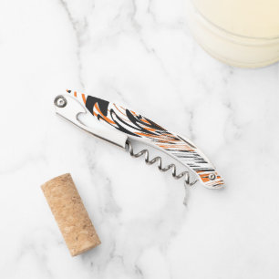 Bengal Colors Squiggly Orange and Black Lines Corkscrew