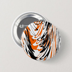 Bengal Colours Squiggly Lines 6 Cm Round Badge