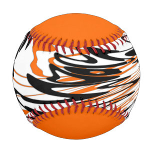 Bengal Colours Squiggly Orange and Black  Baseball