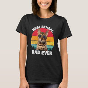 Bengal Dad Vintage Bengal Cat Owner Kitty Kitten T-Shirt